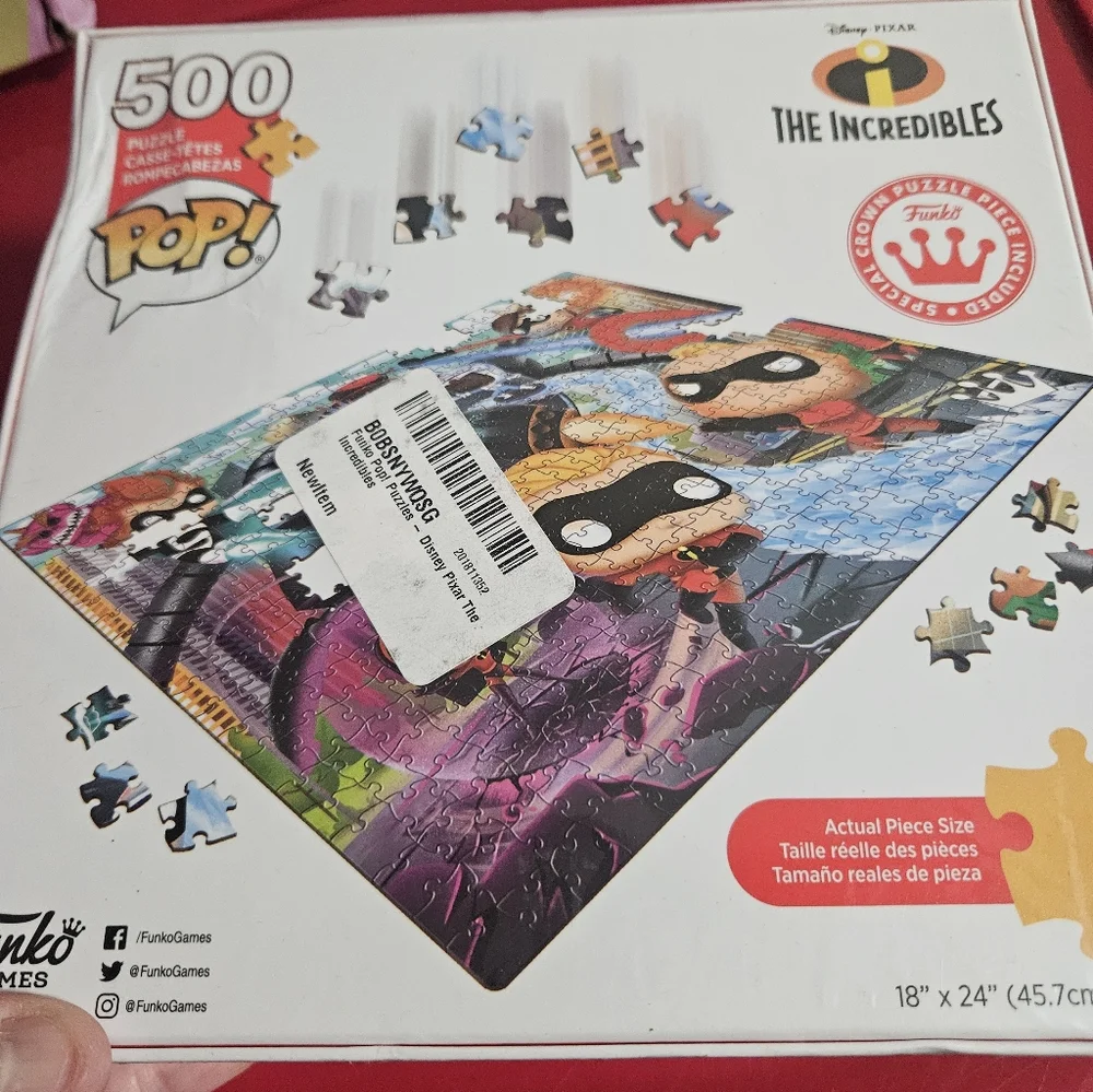 Funko Pop! Puzzles - Disney Pixar The Incredibles: 500 Piece Puzzle: NEW IN BOX